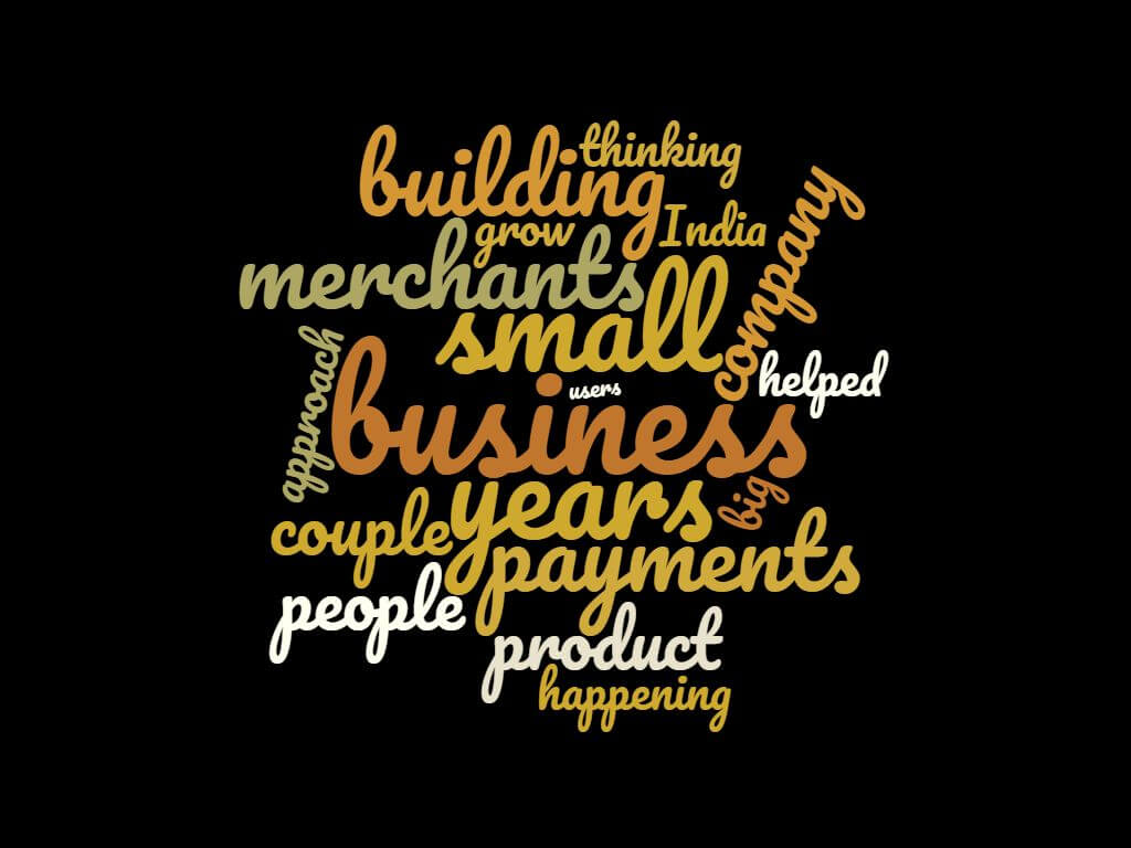 Word Cloud for The Episode 8:Akash of Instamojo: Scaling to a Million Merchants 